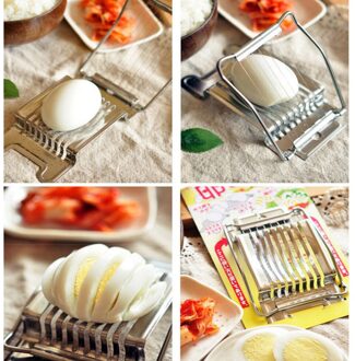 1Pc Rvs Gekookt Ei Slicer Cutter Fruit Groente Chopper Keuken