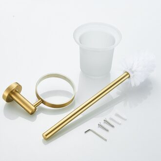 1Pc Rvs Golden Handdoekenrek Badkamer Toiletrolhouder Schroef Installeren Sundriesopslag Staaf stijl 8