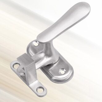 1Pc Rvs Hasp Schuifdeur Bout Gesp Plug Veiligheidsslot Voor Deur Window Kabinet (Zilver)