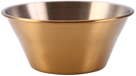 1Pc Rvs Kruiden Schotel 10.2X4.5Cm Voedsel Dompelen Schotel Saus Schotel Voorgerecht Opslag Platen Voor Home eetkamer Gebruik gouden