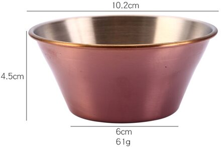 1Pc Rvs Kruiden Schotel 10.2X4.5Cm Voedsel Dompelen Schotel Saus Schotel Voorgerecht Opslag Platen Voor Home eetkamer Gebruik roos goud