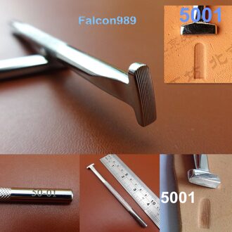 1pc Rvs Leather Craft Carving Stempelen Stempel Punch Stamper Tool Master Lederen Stamper-Beitel Prikken Iron Priem