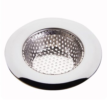1Pc Rvs Mesh Sink Haar Filter Badkamer Afvoer Gat Metalen Kanaal Kunstmatige Bad Wastafel Filters Puin 7cm