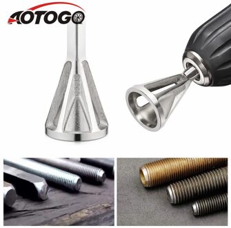 1Pc Rvs Ontbramen Externe Afschuining Tool Boor Verwijderen Burr Zilveren Auto Tire Reparatie Tools Kits