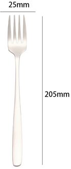 1Pc Rvs Servies Zilveren Lepel Vork Keuken Servies Lange Handvat Salade Dessert Koffie Theelepel Drink Servies vork 1