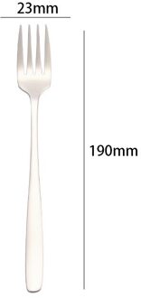 1Pc Rvs Servies Zilveren Lepel Vork Keuken Servies Lange Handvat Salade Dessert Koffie Theelepel Drink Servies vork 3