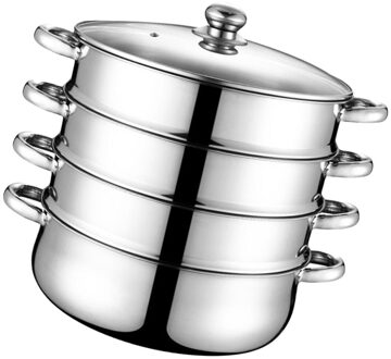 1Pc Rvs Soeppan Multifunctionele Pot (Vier-Layer, Super Thick-28cm)