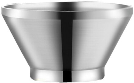 1Pc Rvs Westerse Stijl Double-Layer Kom Salade Fruitschaal Soep Noodle Kom Thuis Restaurant Hotel