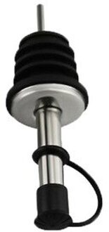 1Pc Rvs Wijn Pourers Dust Covers Olijfolie Drankfles Schenktuit Cover Rubber Caps rechtdoor tube Hesse