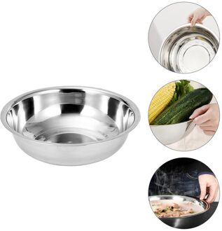 1Pc Salade Mengkom Rvs Servies Groente Wastafel zilver 1