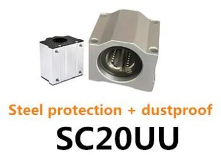 1pc SC20UU SCS20UU Linear motion kogellagers cnc onderdelen schuif blok bus voor 20mm lineaire as geleiderail CNC onderdelen geel