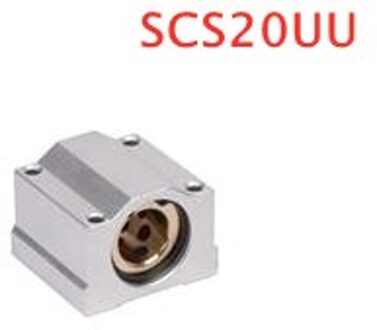 1pc SC20UU SCS20UU Linear motion kogellagers cnc onderdelen schuif blok bus voor 20mm lineaire as geleiderail CNC onderdelen Goud