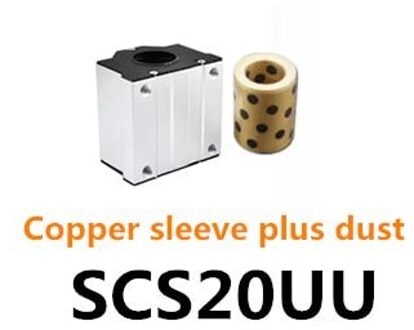 1pc SC20UU SCS20UU Linear motion kogellagers cnc onderdelen schuif blok bus voor 20mm lineaire as geleiderail CNC onderdelen wit
