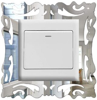 1Pc Schakelaar Spiegel Sticker Woonkamer Slaapkamer Stickers Spiegel Stijl Fotolijsten Voor Winkel Schakelaar Home Decor Muurtattoo