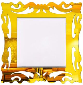 1Pc Schakelaar Sticker Home Decor Muur Spiegel Stijl Fotolijsten Voor Winkel Schakelaar Woondecoratie Accessoires Decal Fotolijsten Goud