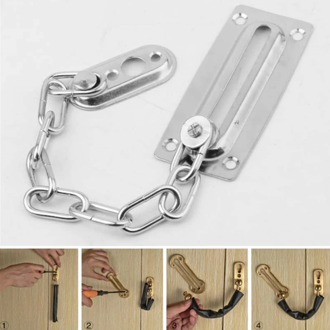 1PC Security Guard Chain Bolt Locks Safety Slide Bolt Door Chain Lock Guard Tone Cabinet Latch Anti-theft Door Hardware
