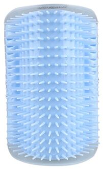 1Pc Self Grooming Borstel Kat Hoek Borstel Comfortabel Piepende Gezicht Massage Kam Voor Lang Haar Muur Speelgoed Voor Katten kat Wrijft Het Gezicht licht blauw