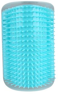 1Pc Self Grooming Borstel Kat Hoek Borstel Comfortabel Piepende Gezicht Massage Kam Voor Lang Haar Muur Speelgoed Voor Katten kat Wrijft Het Gezicht meer blauw