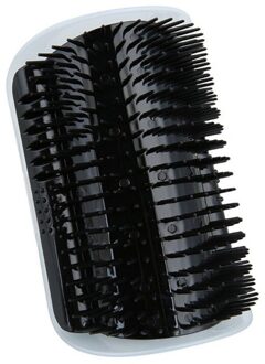 1Pc Self Grooming Borstel Kat Hoek Borstel Comfortabel Piepende Gezicht Massage Kam Voor Lang Haar Muur Speelgoed Voor Katten kat Wrijft Het Gezicht zwart
