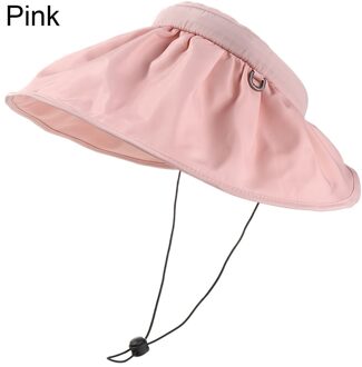 1Pc Shell Stijl Zomer Vizieren Cap Haarband Twee Gebruik Draagbare Inklapbare Zonnebrandcrème Cap Reizen Goederen Outdoor Benodigdheden roze