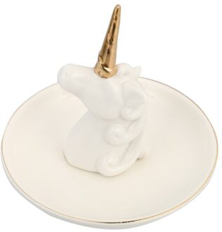 1Pc Sieraden Stand Keramische Opbergvak Sieraden Ring Houder (Type A) wit