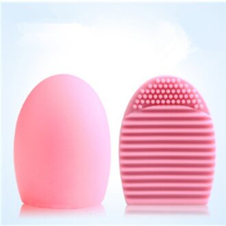 1Pc Silicagel Make-Up Borstel Wassen Gereedschap Board Cosmetica Make-Up Borstels Scrubber Board Wassen Brush Cleaner Tool roze