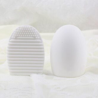 1Pc Silicagel Make-Up Borstel Wassen Gereedschap Board Cosmetica Make-Up Borstels Scrubber Board Wassen Brush Cleaner Tool wit