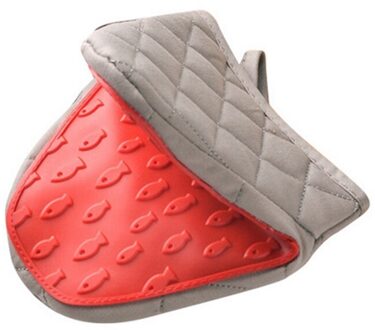 1Pc Silicone Anti-Brandwonden Oven Handschoenen Wanten Pannenlap Keuken Siliconen Handschoenen Lade Schotel Kom Houder Bakken Isolatie Hand clip G386446