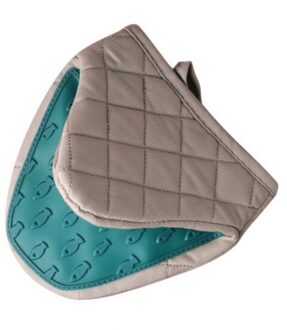 1Pc Silicone Anti-Brandwonden Oven Handschoenen Wanten Pannenlap Keuken Siliconen Handschoenen Lade Schotel Kom Houder Bakken Isolatie Hand clip groen