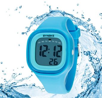 1Pc Silicone Led Light Digitale Rubber Sport Wrist Kind Horloge In Geel Blauw Roze Groen Rood Wit Zwart Dames horloge Kinderen