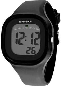 1Pc Silicone Led Light Digitale Rubber Sport Wrist Kind Horloge In Geel Blauw Roze Groen Rood Wit Zwart Dames horloge Kinderen