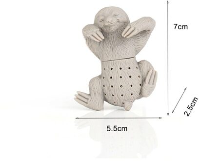 1Pc Silicone Thee-ei Veiligheid Theezakje Theezeefje Voor Thee Pot Cup Gebruik Leuke Mensen Vorm Thuis keuken Bar Thee Filter 01