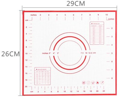 1Pc Siliconen Bakken Mat Non Stick Kneden Deeg Mat Siliconen Gebak Mat Liner Rolling Deeg Mat Met Meting Bakken gereedschap 29x26cm