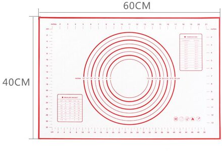 1Pc Siliconen Bakken Mat Non Stick Kneden Deeg Mat Siliconen Gebak Mat Liner Rolling Deeg Mat Met Meting Bakken gereedschap 60x40cm
