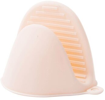 1Pc Siliconen Bakken Ovenwanten Magnetron Handschoen Isolatie Non Stick Thicken Anti-Slip Grips Kom Pot Clips keuken Gadgets abrikoos