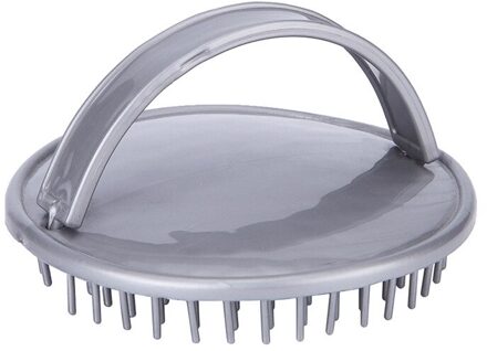 1Pc Siliconen Borstel Shampoo Hoofdhuid Borstel Kam Hoofd Spa Afslanken Massage Borstel Body Haar Wassen Kam Douche Bad borstel another grijs