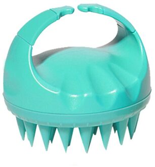 1Pc Siliconen Borstel Shampoo Hoofdhuid Borstel Kam Hoofd Spa Afslanken Massage Borstel Body Haar Wassen Kam Douche Bad borstel groen