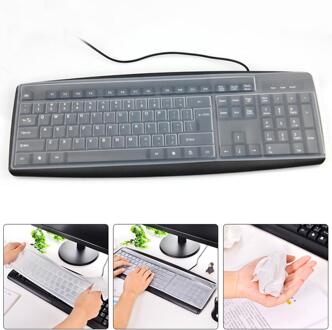 1Pc Siliconen Desktop Computer Toetsenbord Cover Skin Protector Slanke Waterdichte Transparant Clear Protecter Film Gereedschap