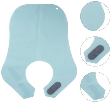 1Pc Siliconen Haircut Cape Waterdicht Wai Doek Kapper Gown Schort Kapper Accessoires (Blauw) meer blauw