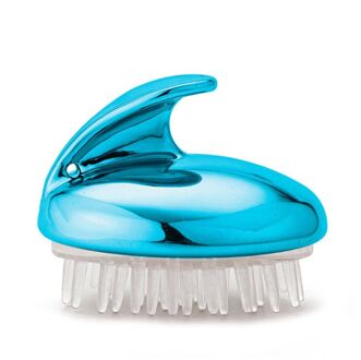 1Pc Siliconen Shampoo Hoofdhuid Douche Body Haar Massage Wassen Massager Brush Kam Blauw