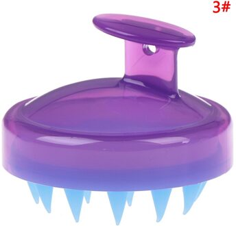1Pc Siliconen Shampoo Hoofdhuid Massage Borstel Haar Wassen Kam Body Bad Spa Afslanken Massage Comfortabele Borstel Personeel Gezondheid