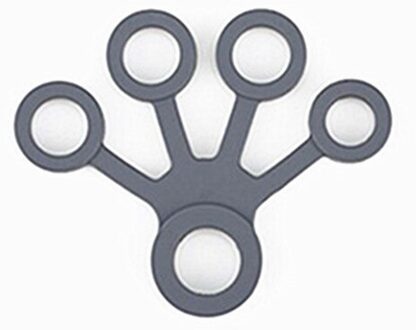1Pc Siliconen Vinger Sterkte Exerciser Ring Gripper Fitness Vinger Extension Sterkte Grip Vinger Training donker grijs