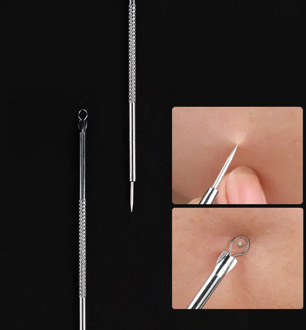 1PC Silver Blackhead Acne Needle Blemish Extractor Remover Stainless Needles Remove Tools Blackhead Remover
