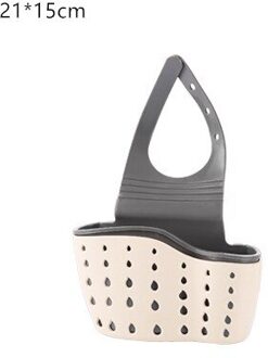 1Pc Sink Plank Zeep Spons Afvoer Rack Badkamer Houder Keuken Opslag Zuignap Keuken Organizer Spoelbak Keuken Accessoires Beige