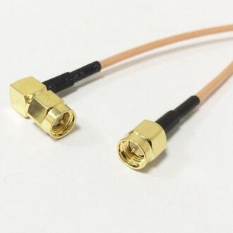 1Pc Sma Male Naar Sma Male Haakse Connector Pigtail Kabel RG316 15Cm/30Cm/50cm/100Cm Adapter Voor Draadloze Modem