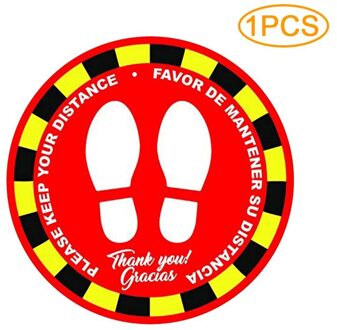 1pc Social Distancing Floor Decals Safety Floor Sign Poster Maintain 6 Foot Distance Anti-Slip Commercial Grade 11" Round A10