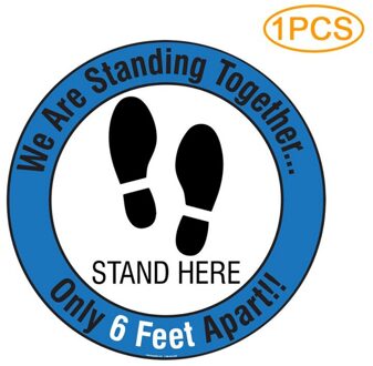 1pc Social Distancing Floor Decals Safety Floor Sign Poster Maintain 6 Foot Distance Anti-Slip Commercial Grade 11" Round A7