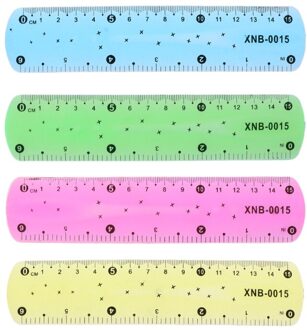 1Pc Soft 15Cm Heerser Multicolour Flexibele Briefpapier Regel School Aanbod