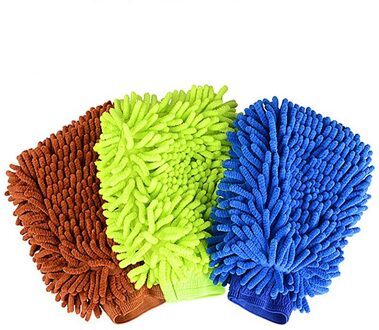 1Pc Soft Absorptie Handschoen Hoge Dichtheid Car Cleaning Handschoen Microfiber Ultra Zachte Te Drogen Auto Wassen Mitt doek Handschoen 1stk willekeurig kleur