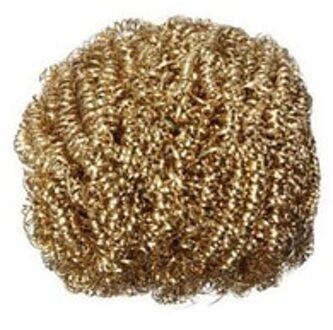 1Pc Solderen Soldeerbout Tip Cleaner Messing Cleaning Wire Sponge Ball Gold